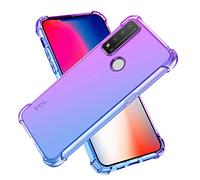 SEAHAI Coque pour TCL 20R 5G (TCL 20 R 5G), Étui en Gradient Color Très Mince TPU Case Cover, Housse de Transparente Antichoc Souple Silicone Bumper, Violet/Bleu