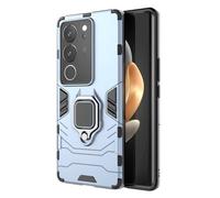 SEAHAI Coque pour Vivo V29 5G, Double Couche Renforcée Défense Bumper TPU Silicone Antichoc Armure Protection Housse, Etui avec Béquille Améliorée - Bleu