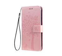 SEAHAI Coque pour Vivo X300 Ultra Etui Portefeuille, Joli Rétro Feuilles et Chat Embossée Premium PU Cuir Housse Flip Cover, Étui Antichoc Case, Or Rose