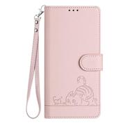 SEAHAI Coque pour Vivo X300 Ultra Étui Portefeuille, Mignon Chat Embossée Premium PU Cuir Flip Antichoc Housse avec Support/RFID Blocage/Fentes pour Cartes, Or Rose