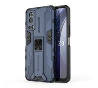 SEAHAI Coque pour Vivo Y72 5G / Vivo Y52 5G, Double Couche Renforcée Défense TPU Silicone Antichoc Armure Protection Housse, Étui avec Bracket et Support pour Vivo Y72 5G / Vivo Y52 5G - Bleu
