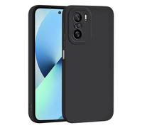 SEAHAI Coque pour Xiaomi Poco F3/Xiaomi Mi 11i 5G, Très Mince Doux Silicone Gel Housse avec Design de Protection de Caméra Épaissie, Élégant Matte Antichoc TPU Bumper Étui - Noir