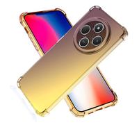 SEAHAI Coque pour Xiaomi Redmi 14C / Xiaomi Poco C75, Étui en Gradient Color Très Mince TPU Case Cover, Housse de Transparente Antichoc Souple Silicone Bumper, Noir/Or