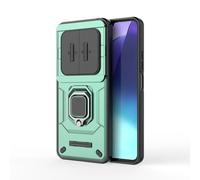 SEAHAI Coque pour Xiaomi Redmi 14C / Xiaomi Poco C75, Très Mince Renforcée Bumper TPU + Dur PC Silicone Antichoc Armure Housse, Étui avec Protection de la Caméra et Rotation Bague Soutien - Vert