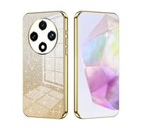SEAHAI Coque pour Xiaomi Redmi 14C / Xiaomi Poco C75, Ultra Mince Élégant en Silicone Souple Dégradé de Couleur Brillante Motifs Carte Design Coque Antichoc Transparent TPU Étui - d'or