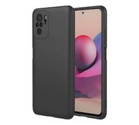 SEAHAI Coque pour Xiaomi Redmi Note 10 4G/Redmi Note 10S/POCO M5s, Très Mince Housse Silicone Liquide Gel Souple Étui avec Antichoc Conception D'airbag, Élégant Finition Matte TPU Bumper Étui - Noir