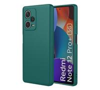 SEAHAI Coque pour Xiaomi Redmi Note 12 Pro+ Plus 5G, Très Mince Housse Silicone Liquide Gel Souple Étui avec Antichoc Conception D'airbag, Élégant Finition Matte TPU Bumper Étui - Vert foncé