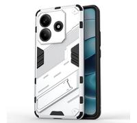 SEAHAI Coque pour Xiaomi Redmi Note 14 5G, Double Couche Renforcée Défense TPU Silicone Antichoc Armure Protection Housse, Étui avec Bracket et Support - Blanc