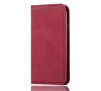 SEAHAI Cuir Coque pour Cubot A10, Très Mince Étui Portefeuille [Blocage RFID] [Fentes pour Cartes] Antichoc PU Housse Protection Flip Case - Rouge