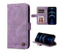 SEAHAI Cuir Coque pour Oppo A40 4G / Oppo A40M / Oppo A60 5G, Très Mince Étui Portefeuille [Blocage RFID] [Fentes pour Cartes] Antichoc PU/TPU Housse Protection Flip Case - Violet