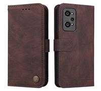 SEAHAI Cuir Coque pour Realme GT Neo 3T 5G/Realme GT 2 5G/Realme GT Neo 2, Très Mince Étui Portefeuille [Blocage RFID] [Fentes pour Cartes] Antichoc PU/TPU Housse Protection Flip Case - Marron