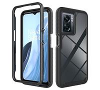 SEAHAI Transparente Coque pour Oppo A57s / Oppo A57 4G, Étui Rigide PC/Cadre Anti-Chute/Souple TPU Housse Gel Silicone Case Antichoc Antipoussière Cover - Noir
