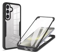 SEAHAI Transparente Coque pour Vivo X300 5G, avec L'écran Intégré Étui, 360 ° Complète Protection Rigide PC + TPU Bumper Silicone Militaire Antichoc Housse - Noir