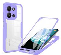 SEAHAI Transparente Coque pour Xiaomi Redmi 15C 5G/4G/POCO C85, avec L'écran Intégré Étui, 360 ° Complète Protection Rigide PC + TPU Bumper Silicone Militaire Antichoc Housse - Violet