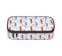 Seahorse Trousse à crayons spéciale pour filles garçons, trousse à crayons grande capacité grande pochette à crayons, sac à crayons pour étudiants papeterie avec fermeture éclair pour le travail de