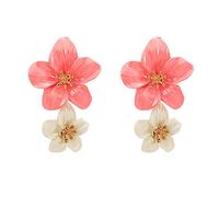 Seakuur Boucles d'oreilles à tige en forme de fleur bohème pour femme avec bourgeon doré, Métal