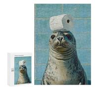 Seal Balancing Toilet Paper Puzzle 1000 Pièces Educa Jouet en Bois Cadeau Unique Décoration Intérieure Jeu Éducatif Challenge Toy Adultes Et Enfants À Partir De 14 Ans 300 PCS