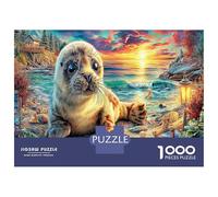 Seal Coucher de Soleil Puzzle 1000 Pièces Educa Jouet Jeu D'Intelligence Décoration Intérieure intéressant Jeu Éducatif Challenge Toy Adultes & Enfants des 14 Ans 52x38cm/1000pcs
