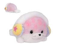 Seal Headphone Case, Plush Protective Storage Bag, 4.64x5.51x3.34 inches Cute Headset Cases with Soft Cushion, Plush Headphone Cover, Storage Bag, Headphones Case for Travel Desk