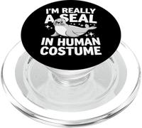 Seal Je suis Vraiment Un Phoque dans Un Costume Humain PopSockets PopGrip pour MagSafe