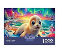 Seal Pups Plage Puzzle 1000 Pièces Educa Jouet Cadeau Unique De l'art De La Décoration intéressant Jeu Éducatif Challenge Toy Adultes Et Enfants À Partir De 14 Ans 38x26cm/1000pcs
