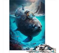 Seal Supernatural Puzzles pour Enfants Puzzle de 1000 Grandes pièces pour Adultes Planche 100% recyclée de qualité supérieure adaptée aux Adultes et au Puzzle （26x38 cm）