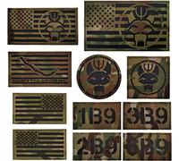 Seal Team DEVGRU Patch réfléchissant infrarouge avec tête de chat Trident - Drapeau américain personnalisable - Panneau d'appel - Ne pas marcher sur moi