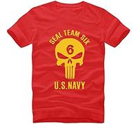 Seal Team Six Us Navy Creative Novelty Mens Men T Shirt Tshirt Short Sleeve O Neck Cotton T-Shirt Tee Camisetas Hombre Red L