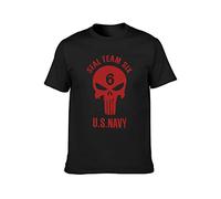Seal Team Six Us Navy Mens Black T-Shirt Graphic Tee Printed Unisex Shirt M