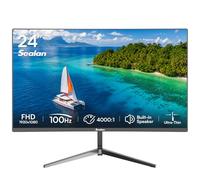 Sealan Écran d'ordinateur 24 pouces avec haut-parleur FHD 1920 x 1080p 100 Hz 99 % sRGB 3 ms Moniteurs pour PC Support DP HDMI VESA Gamer Monitor Sync Expérience visuelle pour