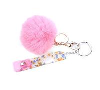 Sealands Extracteur De Carte De Crédit, Attrape-Cartes avec Boule À Pompon Et Clip en Plastique Porte-clés Attrape-Cartes Bancaires en Acrylique Mignon pour Ongles Longs