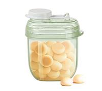 Sealed Portable Formula Dispenser - Vacuum Coded Meal Organizer for Travel | Silicone Ring Lid with Hanging Spoon, Compact Nutrition Vials for Formula, Supplements, Proteins and