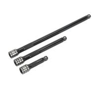 Sealey 1cmSq Drive Oscillante Rigide Barre Extension Set 3pc Noir Série AK7691