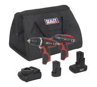Sealey 2 X 12V SV12 Séries sans Fil Puissance Outil Kit Combo 2 Batts