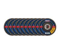 Sealey 60Grit Rabat Disques Aluminium Oxyde 115mm22mm Trou - Paquet De 10