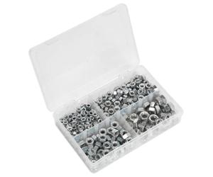 Sealey Ab029sn Acier Écrou Assortiment 320pc 1/10,2 cm -1/5,1 cm UNF DIN 934