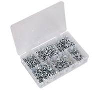 Sealey AB031FN Bride Écrou Assortiment 390pc M5-M12 Dentelé din 6923 Métrique