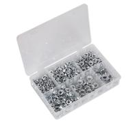 Sealey AB031FN Bride Écrou Assortiment 390pc M5-M12 Dentelé din 6923 Métrique