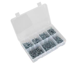 Sealey Ab060Sds Self Drilling Screw Assortment 500Pc Pan Head Phillips Zinc