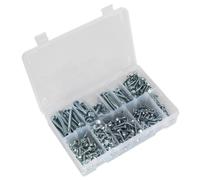 Sealey Ab061Sdh Self Drilling Screw Assortment 410Pc Hex Head Zinc Din 7504K