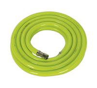 Sealey AHFC538 Tuyau D’Air Haute Visibilité 5 m x Ø10 mm Avec Raccords 1/4" BSP