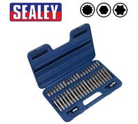 Sealey Coffret d'embouts AK219 – TRX-Star/Spline/Hex – 42 pièces 3/8" et 1/2" carré
