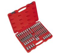 Sealey Ak2198 Ribe Socket Bit Set 32Pc 1/2Sq Drive