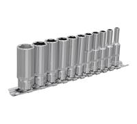 Sealey AK2671 Douille Set 11pc 0.6cmsq Drive 6pt Foncé Walldrive Imperial