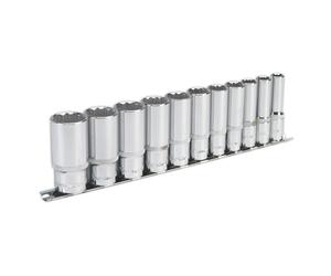 Sealey Ak2673 Socket Set 11Pc 3/8Sq Drive 12Pt Deep Walldrive Imperial
