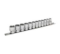 Sealey Douille Métrique Set 12pc 1cmSq Drive Bouton de Verrouillage 6pt Standard