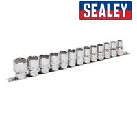 Sealey AK2742 Socket Set 13 Piece 1/2in Sq Drive Lock-On 6pt Metric