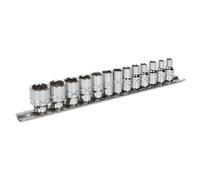 Sealey Ak2746 Socket Set 13Pc 1/4In Sq Drive Lock-On 6Pt Metric