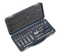 Sealey Ak27480 Socket Set 32Pc 1/4In Sq Drive Lock-On 6Pt Metric