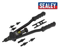 Sealey AK3985 Filète Écrou Riveter - - Bras Long - Costumes M3-M12 Fils